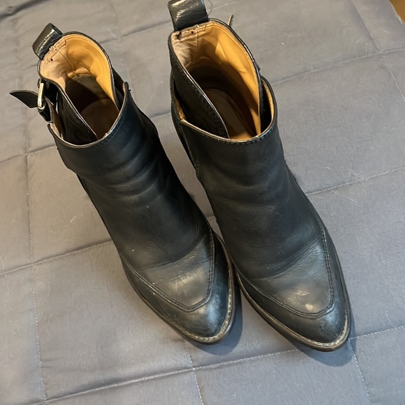 Zara genuine leather heeled ankle boots - 37 - Picture 3 of 4